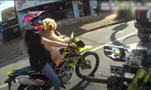 ‘I Got It From Temu’: Woman Fined for Riding Motorbike With Dog Strapped to Chest