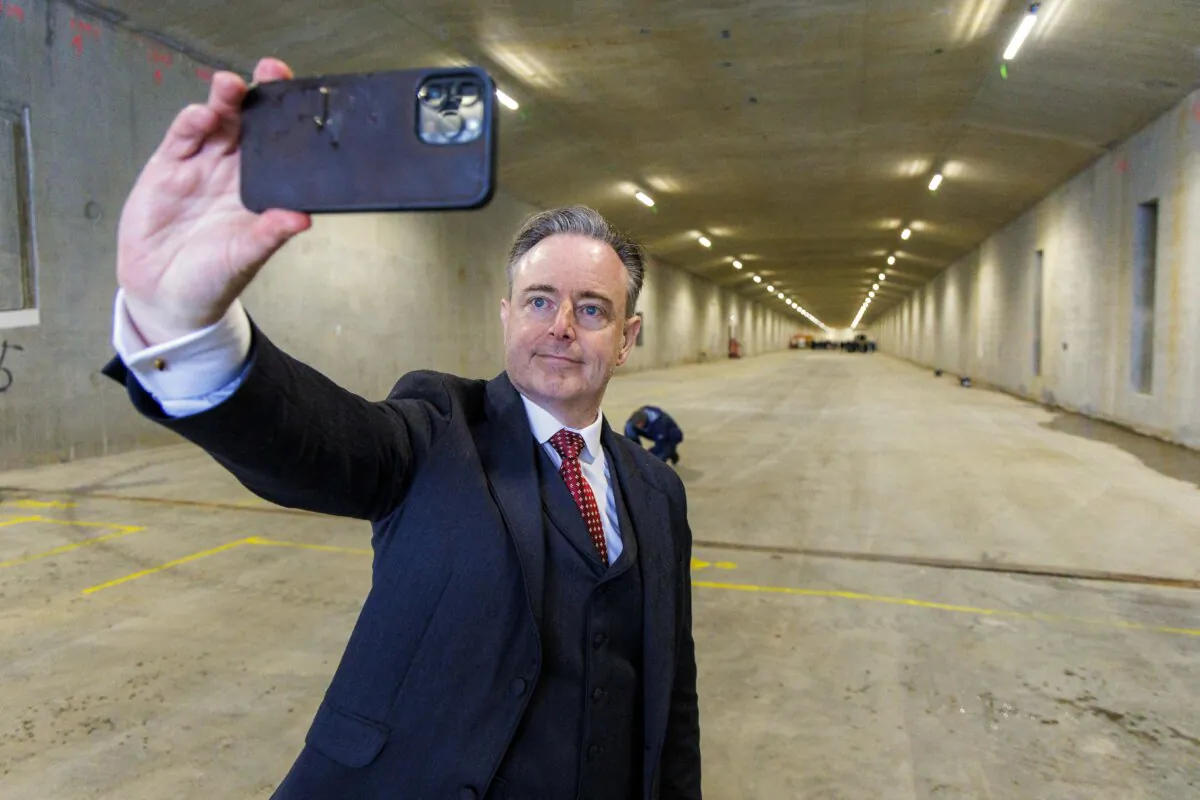 Belgian Prime Minister Bart De Wever in Antwerp, Belgium, on May 25, 2025. (Nicolas Maeterlinck/Belga/AFP via Getty Images)