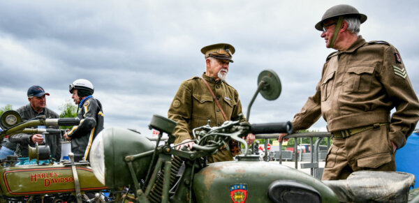Day in Photos: Vintage Motorcycle Race, Jerusalem Day, and Kristi Noem in Bahrain