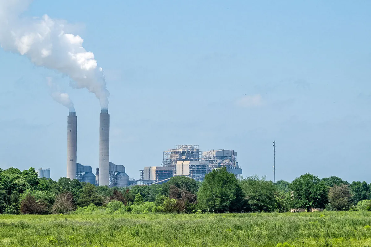 Emissions fume at the coal-fueled Oak Grove Power Plant in Robertson County, Texas, on April 29, 2024. (Brandon Bell/Getty Images)