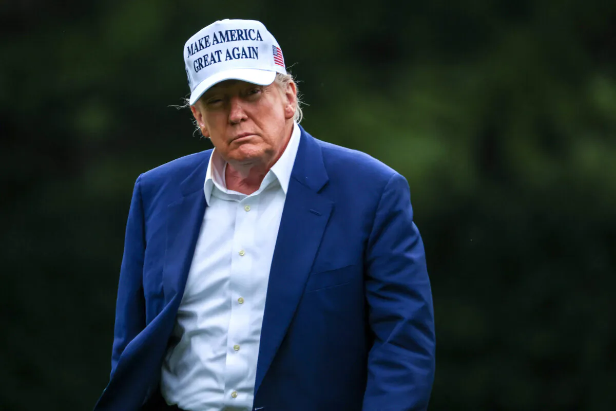 President Donald walks on the south lawn of the White House in Washington on May 25, 2025. (Photo by Tasos Katopodis/Getty Images)