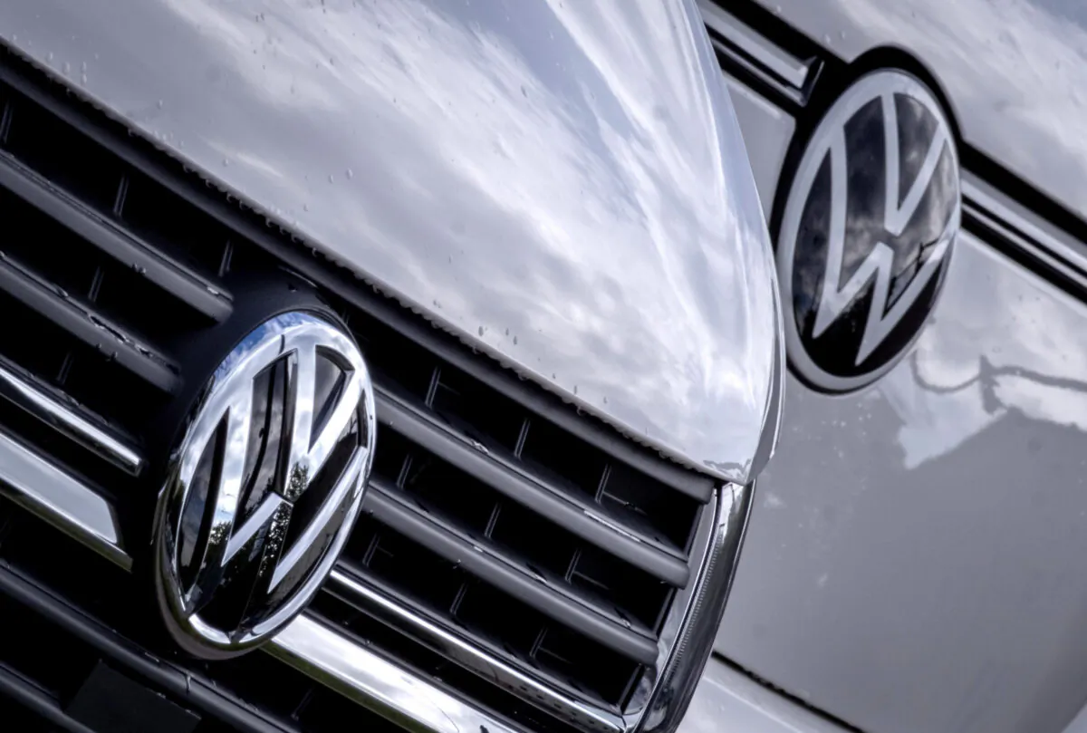 The logos of Volkswagen cars in Frankfurt, Germany, on Sept. 13, 2024. (Michael Probst/AP Photo)