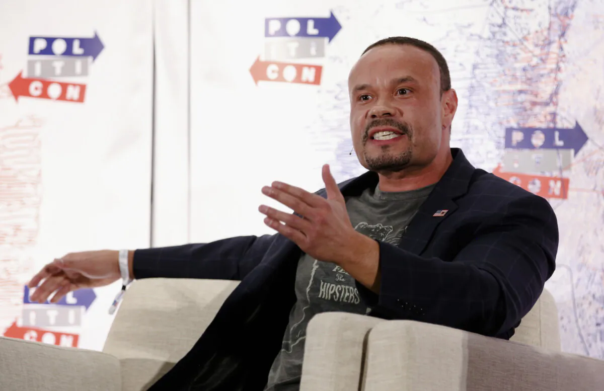 Dan Bongino speaks onstage during Politicon 2018 at the Los Angeles Convention Center in California on Oct. 21, 2018. (Phillip Faraone/Getty Images for Politicon)