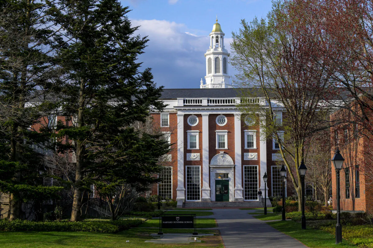 The Business School campus of Harvard University in Cambridge, Mass., on April 15, 2025. (Faith Ninivaggi/File Photo/Reuters)