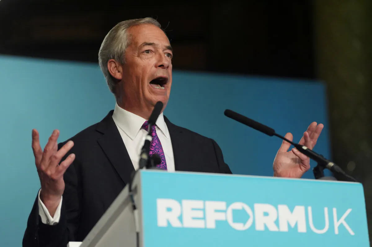 Reform UK leader Nigel Farage in Westminster, London, on May 27, 2025. (Ben Whitley/PA)