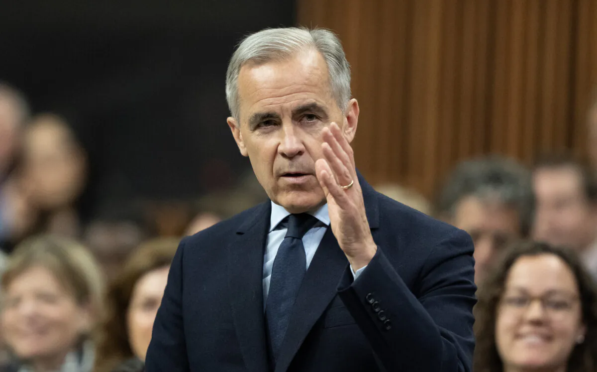 Prime Minister Mark Carney responds to an opposition question following his response to the throne speech in the House of Commons, May 29, 2025, in Ottawa. (THE CANADIAN PRESS/Adrian Wyld)