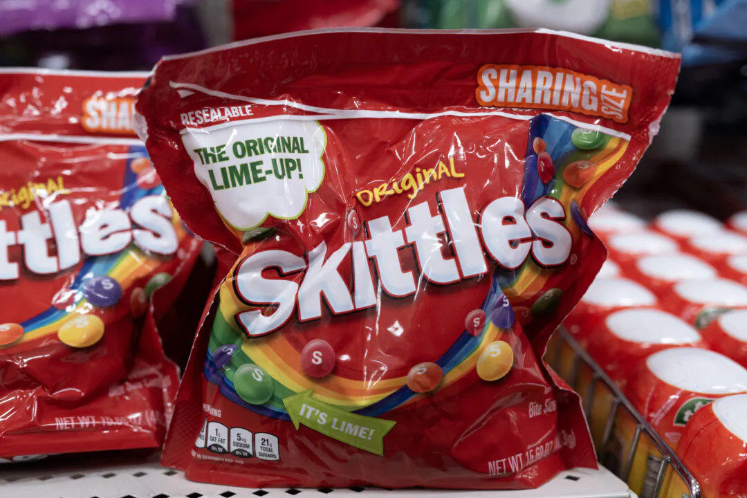 Skittles on a store shelf, in an undated file photo. (Scott Olson/Getty Images)