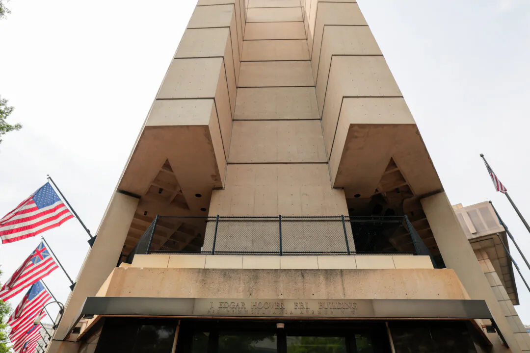 The J. Edgar Hoover building, Federal Bureau of Investigation (FBI) headquarters, is seen in Washington, DC, on May 16, 2025. (Anna Moneymaker/Getty Images)