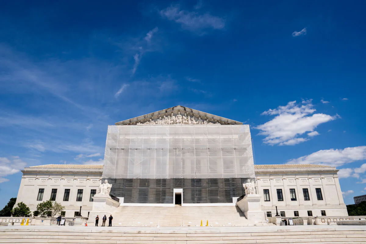 The Supreme Court in Washington on May 19, 2025. As the court heads into its summer recess, justices are expected to issue a series of high-profile rulings throughout June. (Madalina Vasiliu/The Epoch Times)