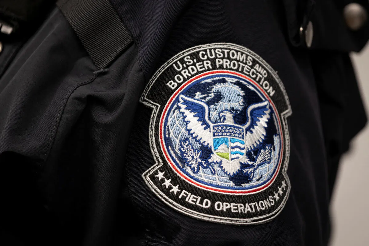 A U.S. Customs and Border Protection seal patch is seen at Miami International Airport in Miami, Fla., on Feb. 7, 2025. (Marco Bello/Reuters)