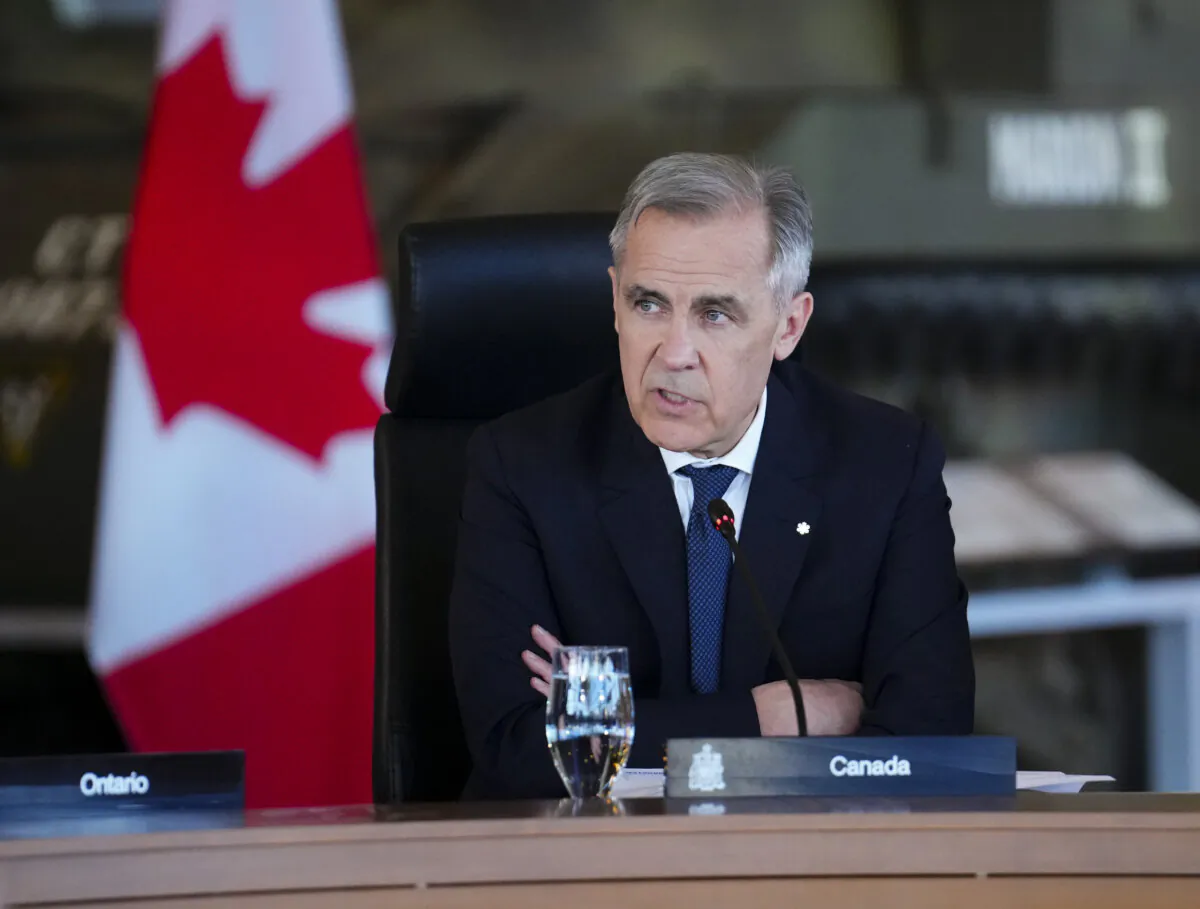 Prime Minister Mark Carney takes part in the first ministers meeting at the National War Museum in Ottawa on March 21, 2025. (The Canadian Press/Sean Kilpatrick) 