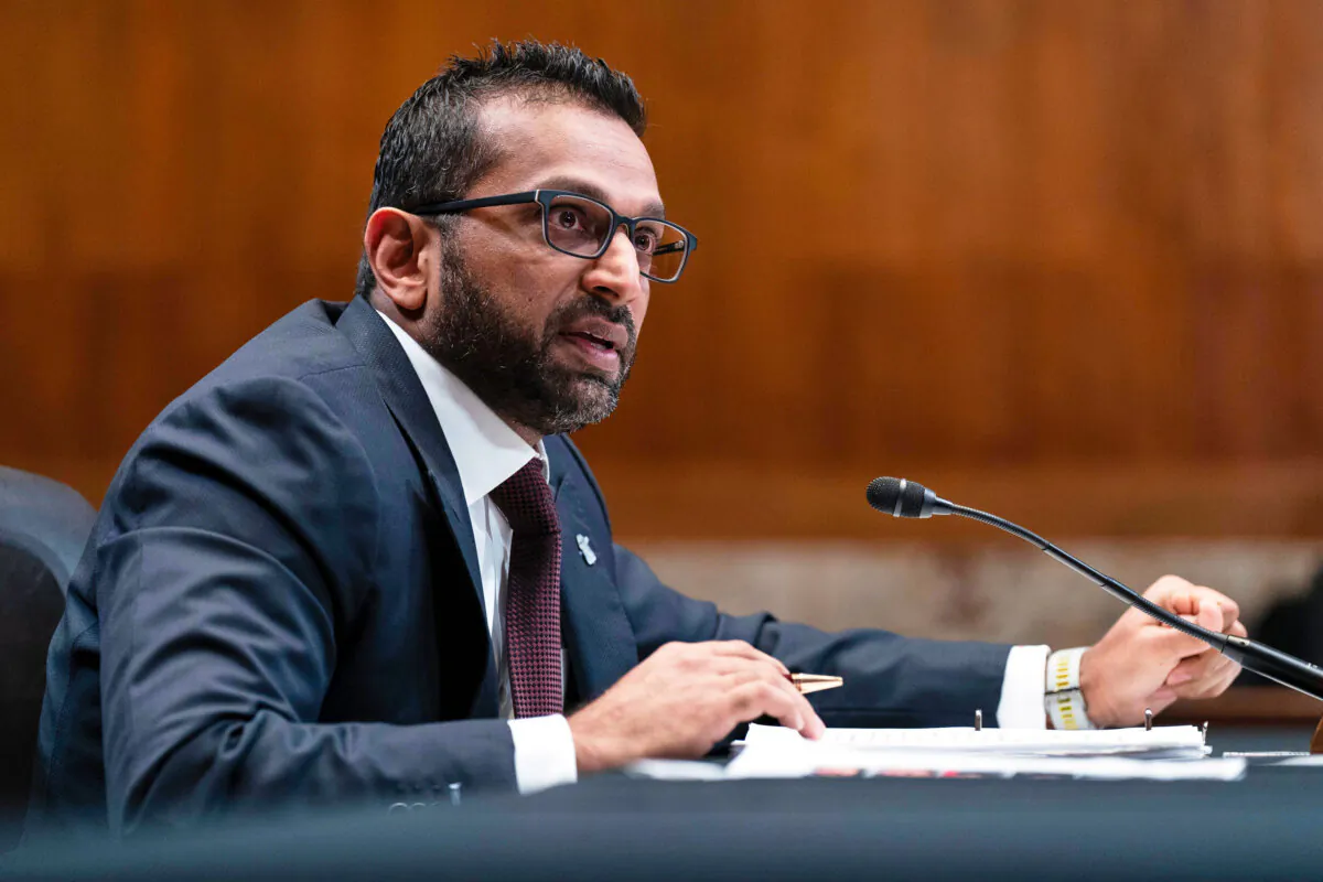 FBI Director Kash Patel testifies before a Senate committee on Capitol Hill in Washington, on May 8, 2025. (Jose Luis Magana/AP Photo)