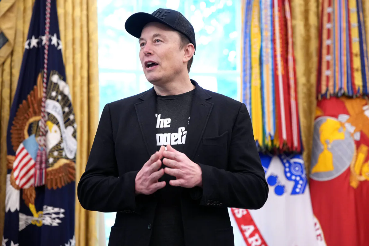 Tesla CEO Elon Musk speaks alongside President Donald Trump in the Oval Office of the White House on May 30, 2025. (Kevin Dietsch/Getty Images)
