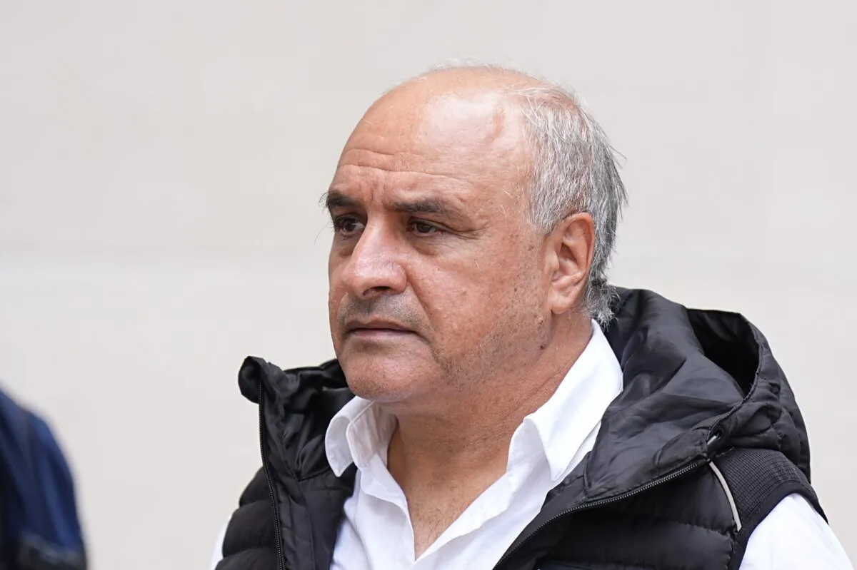Hamit Coskun leaving Westminster Magistrates’ Court after being convicted and fined, in London on June 2, 2025. (Aaron Chown/PA)