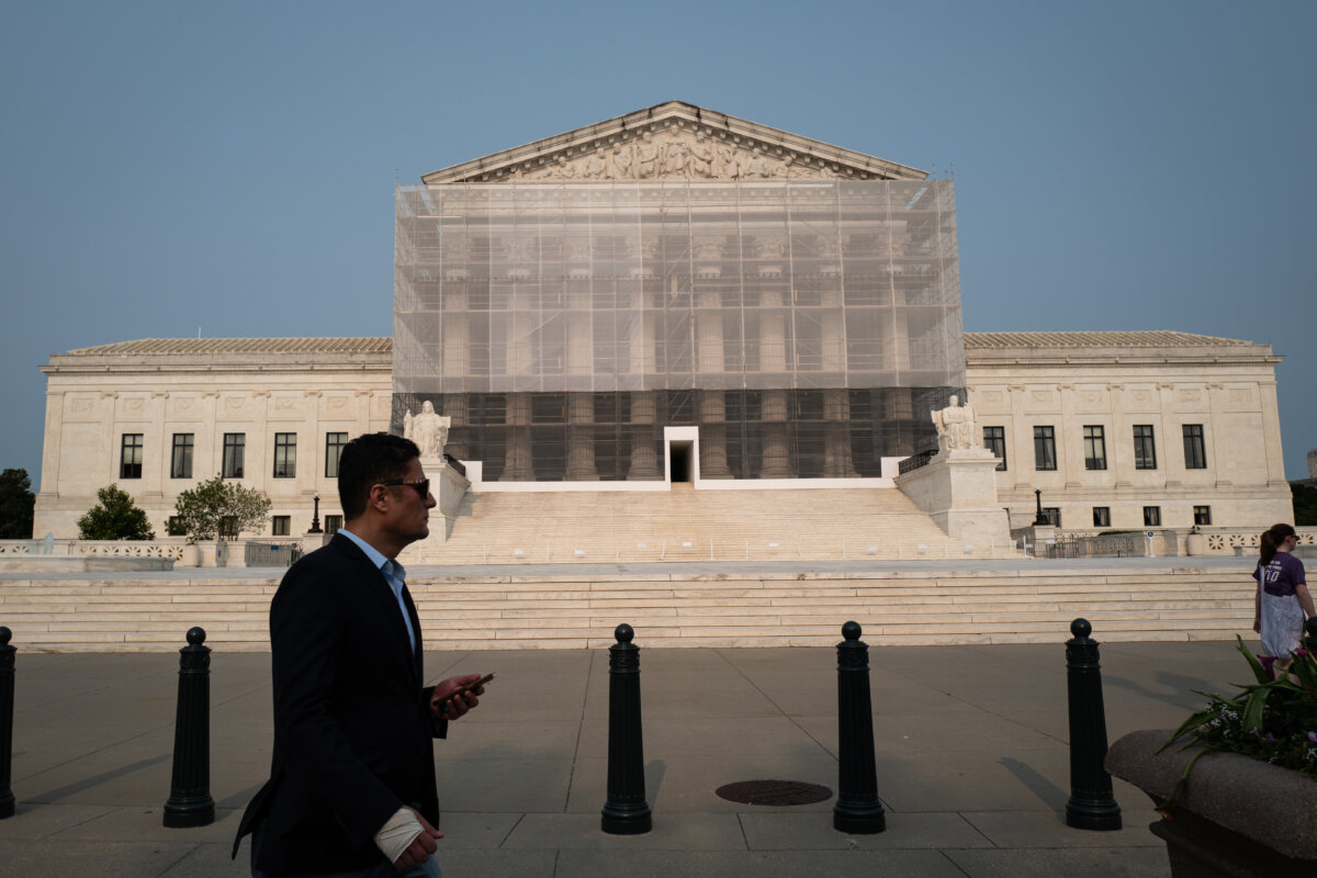 The Supreme Court building in Washington on June 3, 2025. (Madalina Vasiliu/The Epoch Times)