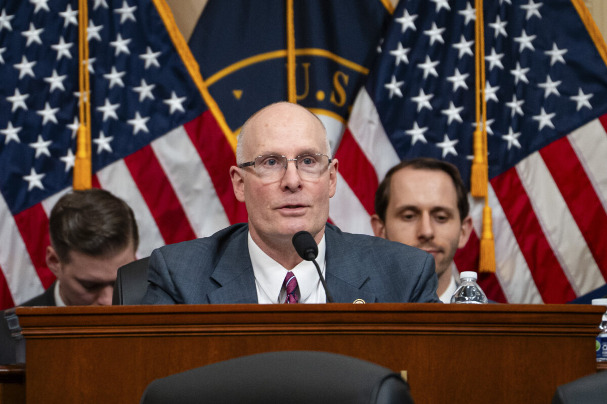 Chairman of the House Select Committee on the Chinese Communist Party (CCP) Rep. John Moolenaar (R-Mich.) presides over a hearing in Washington on March 5, 2025. (Madalina Vasiliu/The Epoch Times)