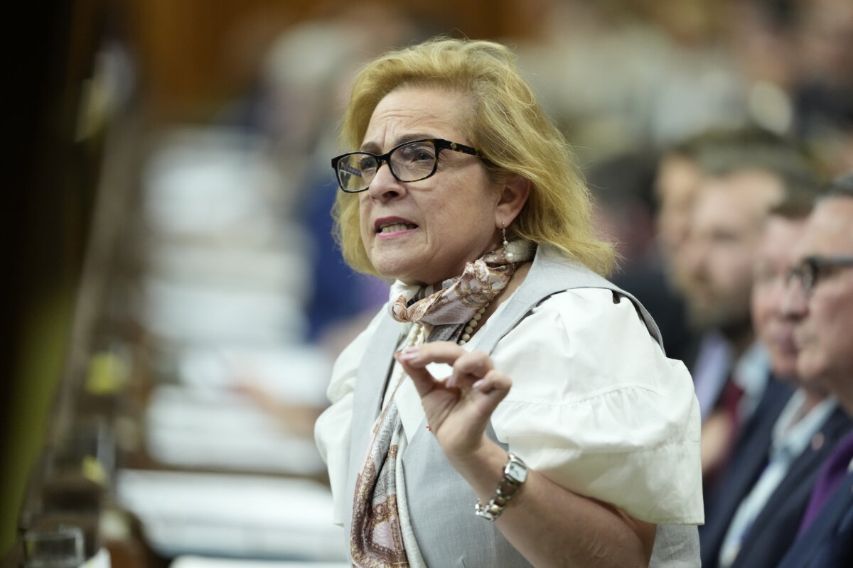 Minister of Immigration, Refugees and Citizenship Lena Metlege Diab rises during Question Period on Parliament Hill in Ottawa, Thursday, June 5, 2025. THE CANADIAN PRESS/Adrian Wyld