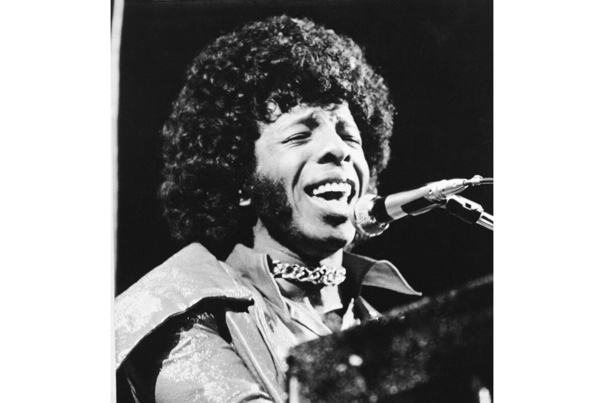 Sylvester "Sly" Stone of Sly and the Family Stone in April 1972. (AP Photo)