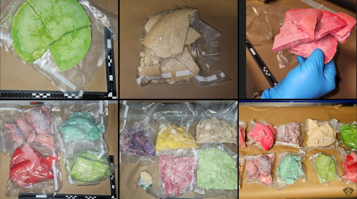 Roughly 38 kilograms of fentanyl was seized by the OPP as part of its Project Golden operation. Some of the cache is seen here. (OPP handout photo)