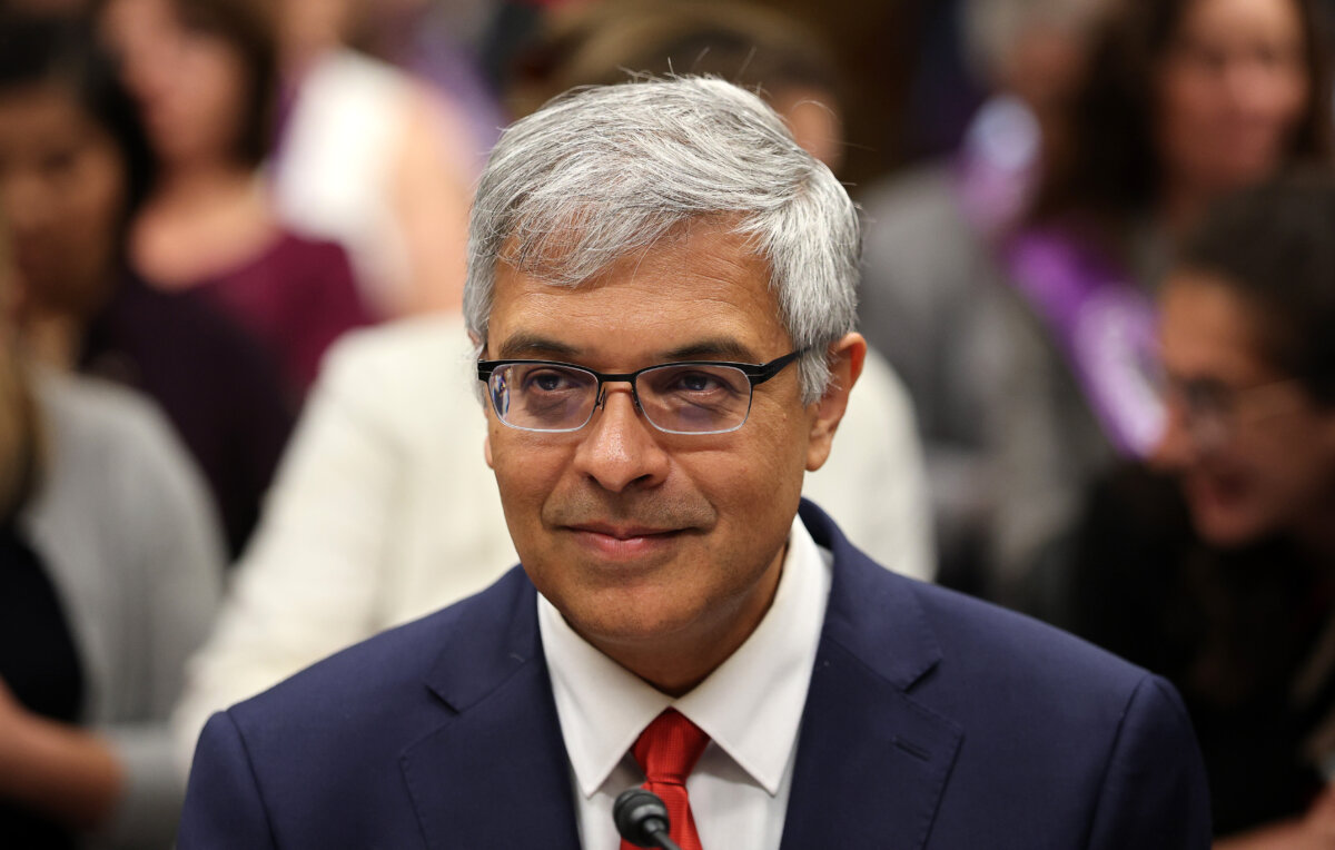 Dr. Jay Bhattacharya, director of the National Institutes of Health, appears before the Senate Appropriations Subcommittee on Departments of Labor, Health, and Human Services, and Education, and related agencies in Washington on June 10, 2025. (Win McNamee/Getty Images)