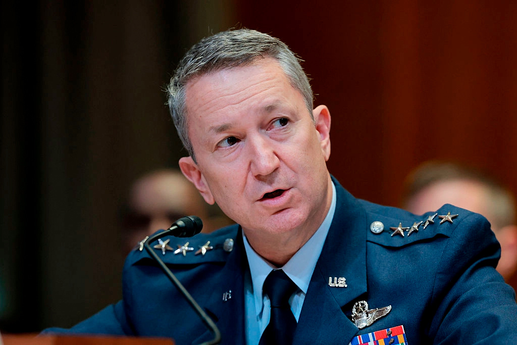 Chairman of the Joint Chiefs of Staff Air Force Gen. Dan Caine testifies during a hearing before the Senate Appropriations Committee in the Dirksen Senate Office Building in Washington on June 11, 2025. (Anna Moneymaker/Getty Images)