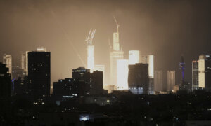 Views of Various Skylines, Ground Shots After Iran Fires Missiles at Israel