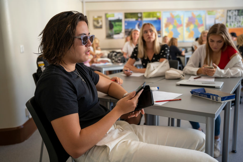 Students during math class at the Ostra Real public school in Stockholm, Sweden, on Aug. 21, 2020. (Martin von Krogh/Getty Images)