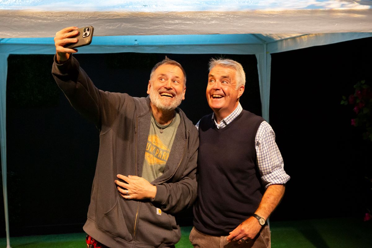 The two-men play stars Brian Dykstra (L) and Tim Marriott in "a transatlantic comedy." (Hunter Canning)