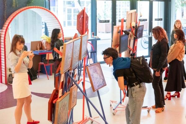 The Hong Kong Human Rights Art Exhibition "Humanity in Times of Tension" is held at Amare in the Hague, the Netherlands, from June 11–26, 2025. (Courtesy of Chun Yao Lin)