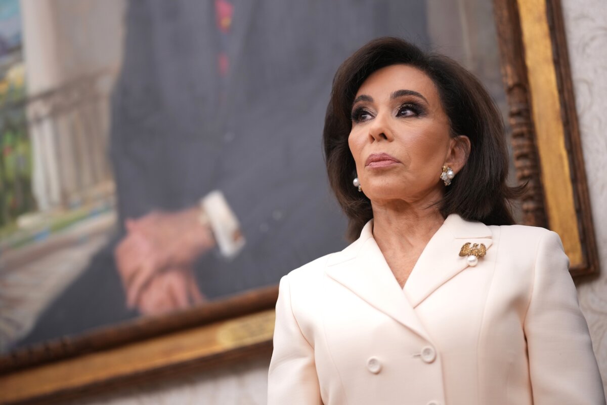 Interim U.S. Attorney for Washington D.C. Jeanine Pirro stands during her swearing in ceremony at the White House on May 28, 2025. (Andrew Harnik/Getty Images)