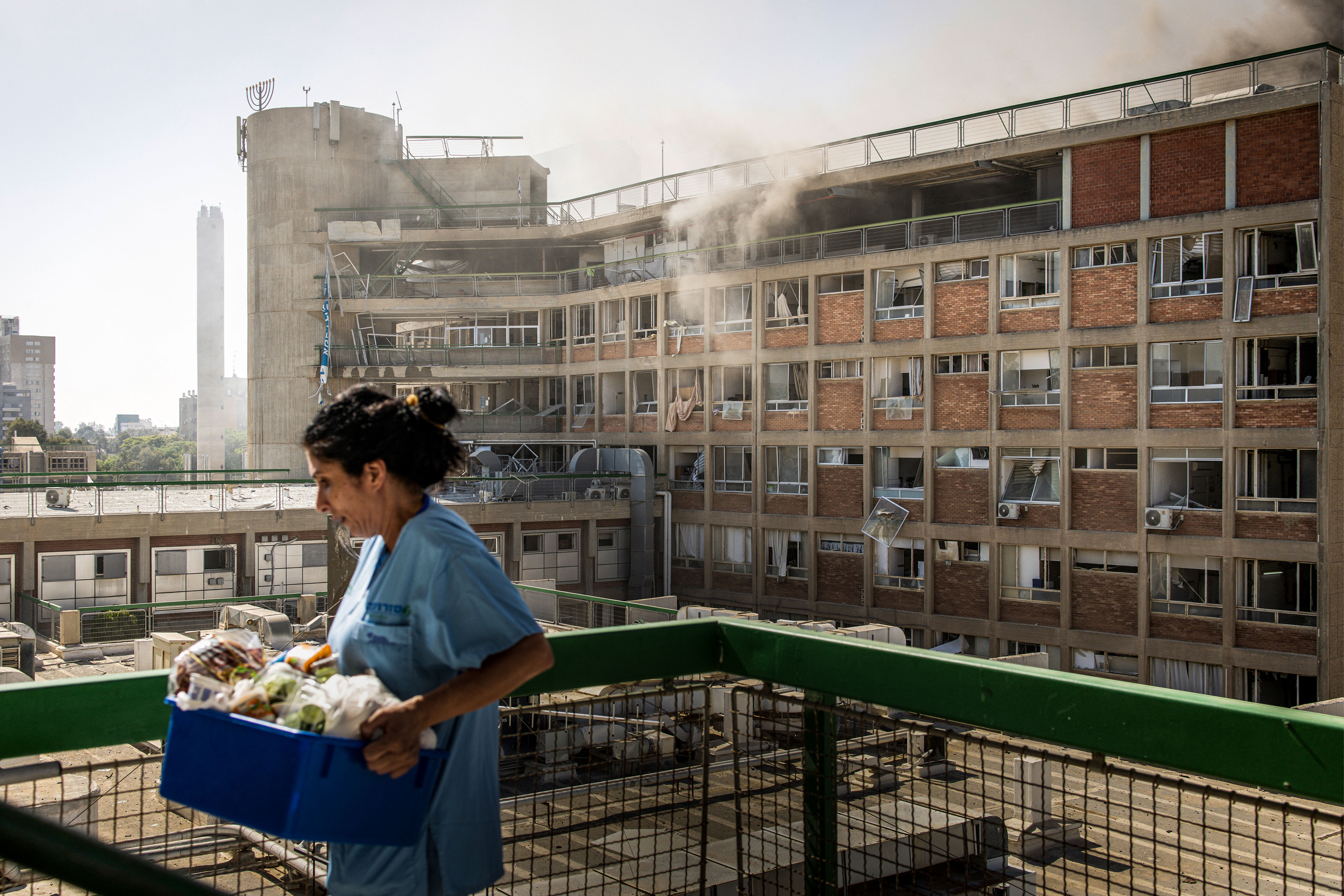 Day in Photos: Attack on Hospital in Israel, Hurricane Erick, and Heat in Europe