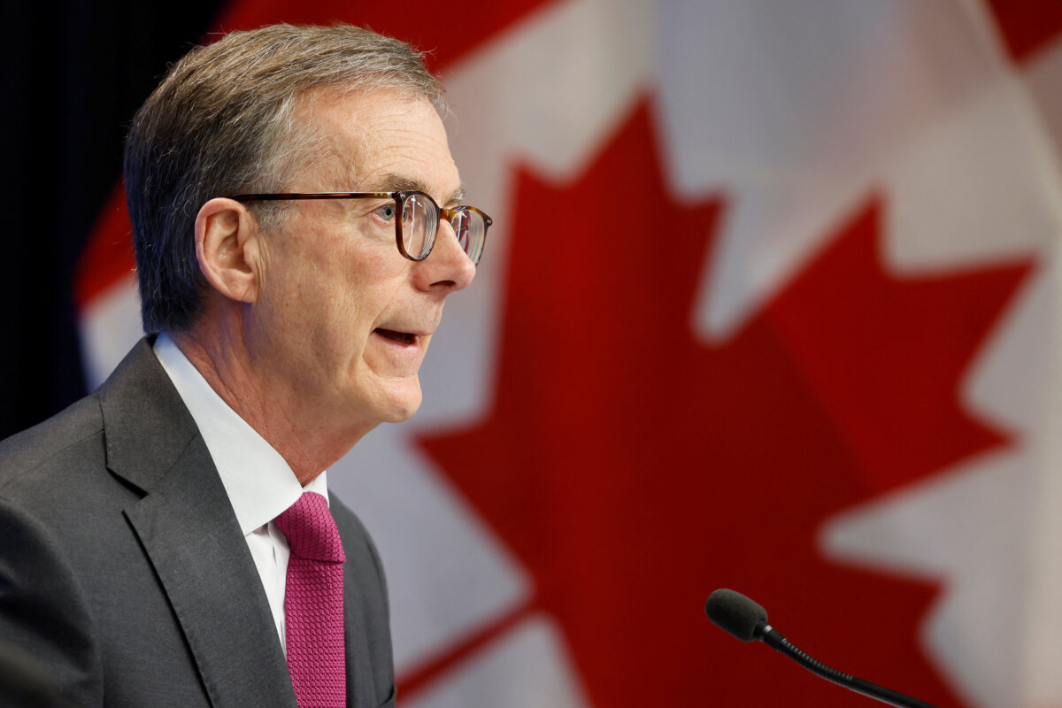 Bank of Canada Governor Tiff Macklem takes part in a press conference following the release of a Financial Stability Report in Ottawa, on May 8, 2025. (Blair Gable/Reuters)