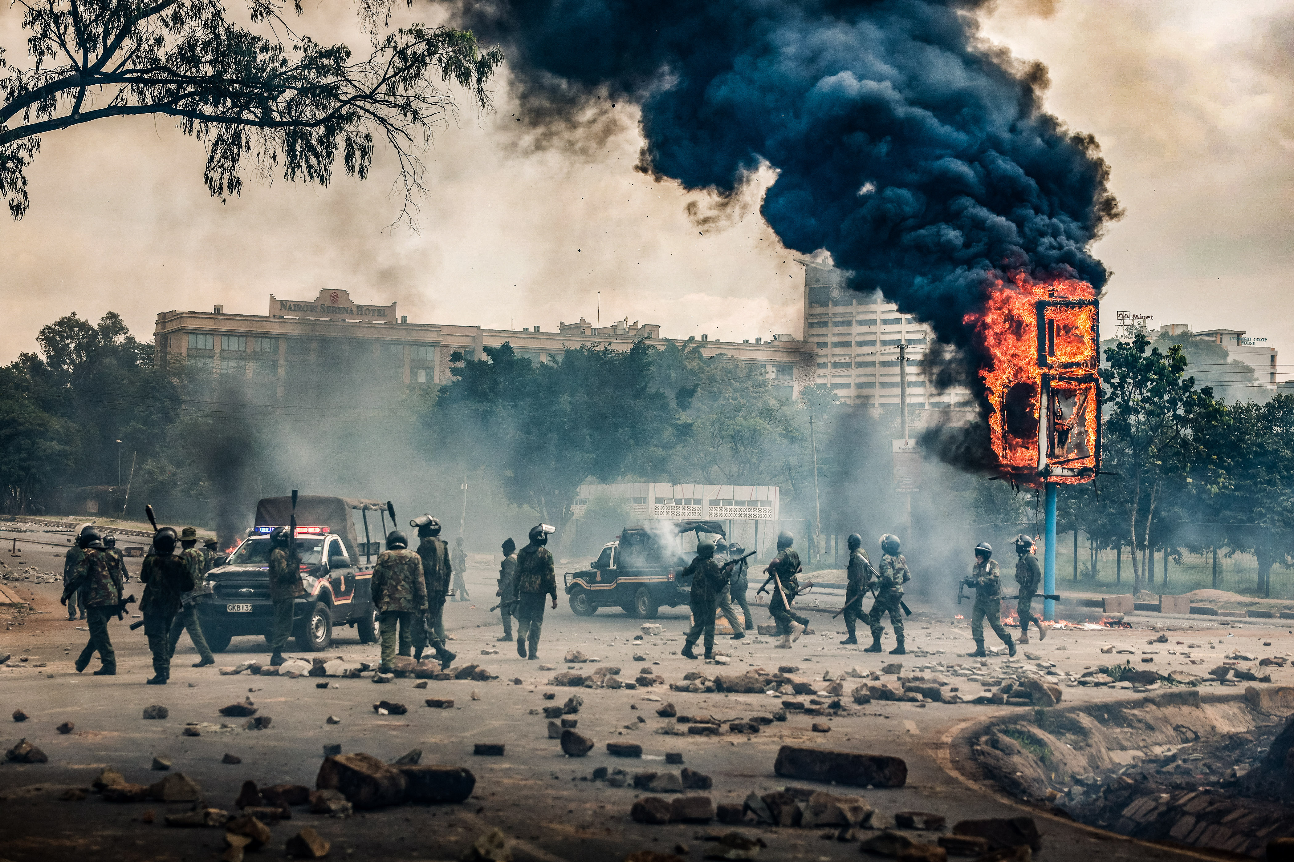 Day in Photos: Protests in Kenya, Astronauts Fly to ISS, and UK’s Largest Music Festival