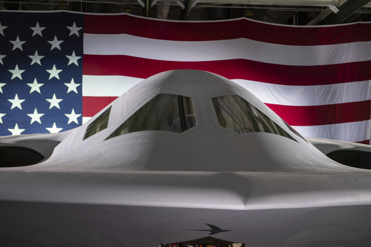 The B-21 Raider was unveiled to the public at a ceremony in Palmdale, Calif., on Dec. 2, 2022. (Tech. Sgt. William OBrien, 94th Airlift Wing/U.S. Air Force)