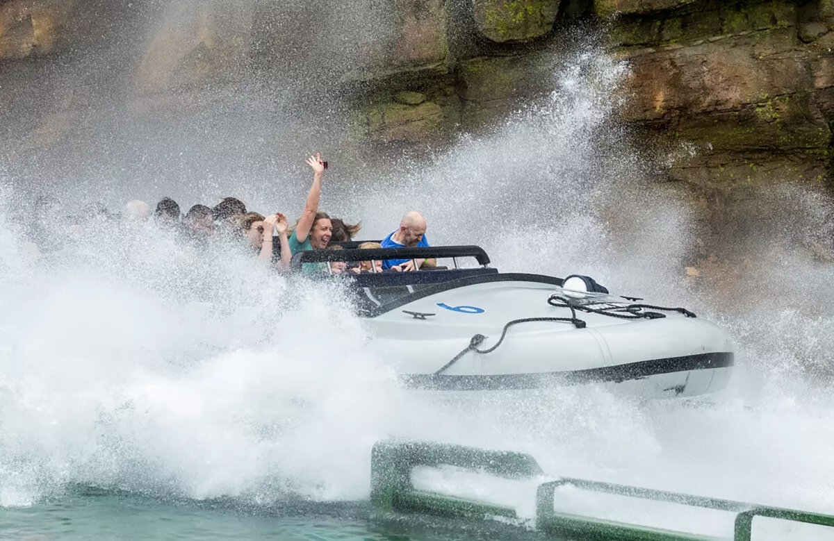 Jurassic World—The Ride will now likely get guests even wetter. (Myung J. Chun/Los Angeles Times/TNS)