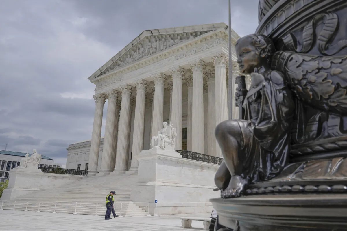 The U.S. Supreme Court in Washington on April 25, 2024. (Mariam Zuhaib/AP Photo)