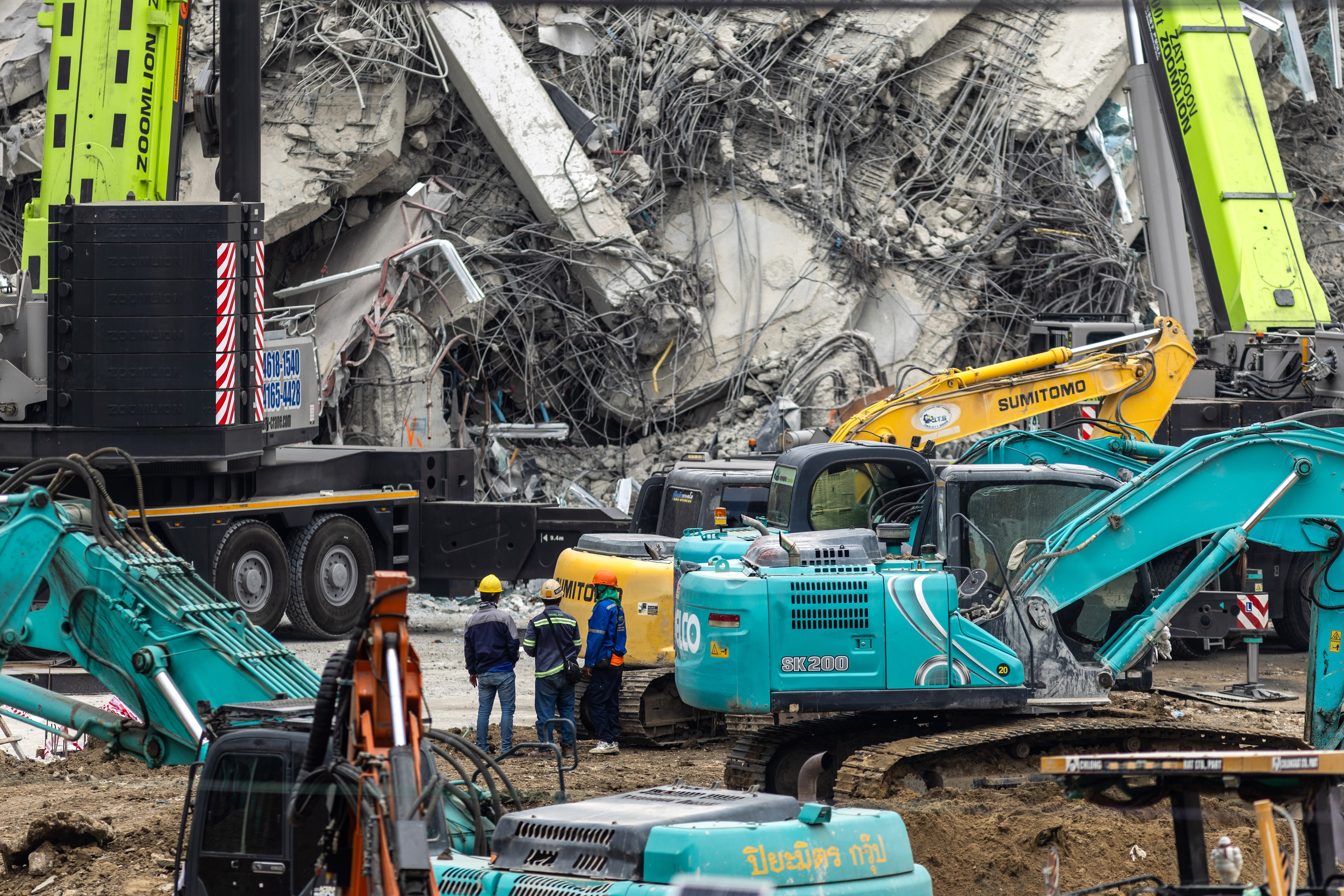 Rescue Efforts Continue At Site Of Collapsed Building In Bangkok
