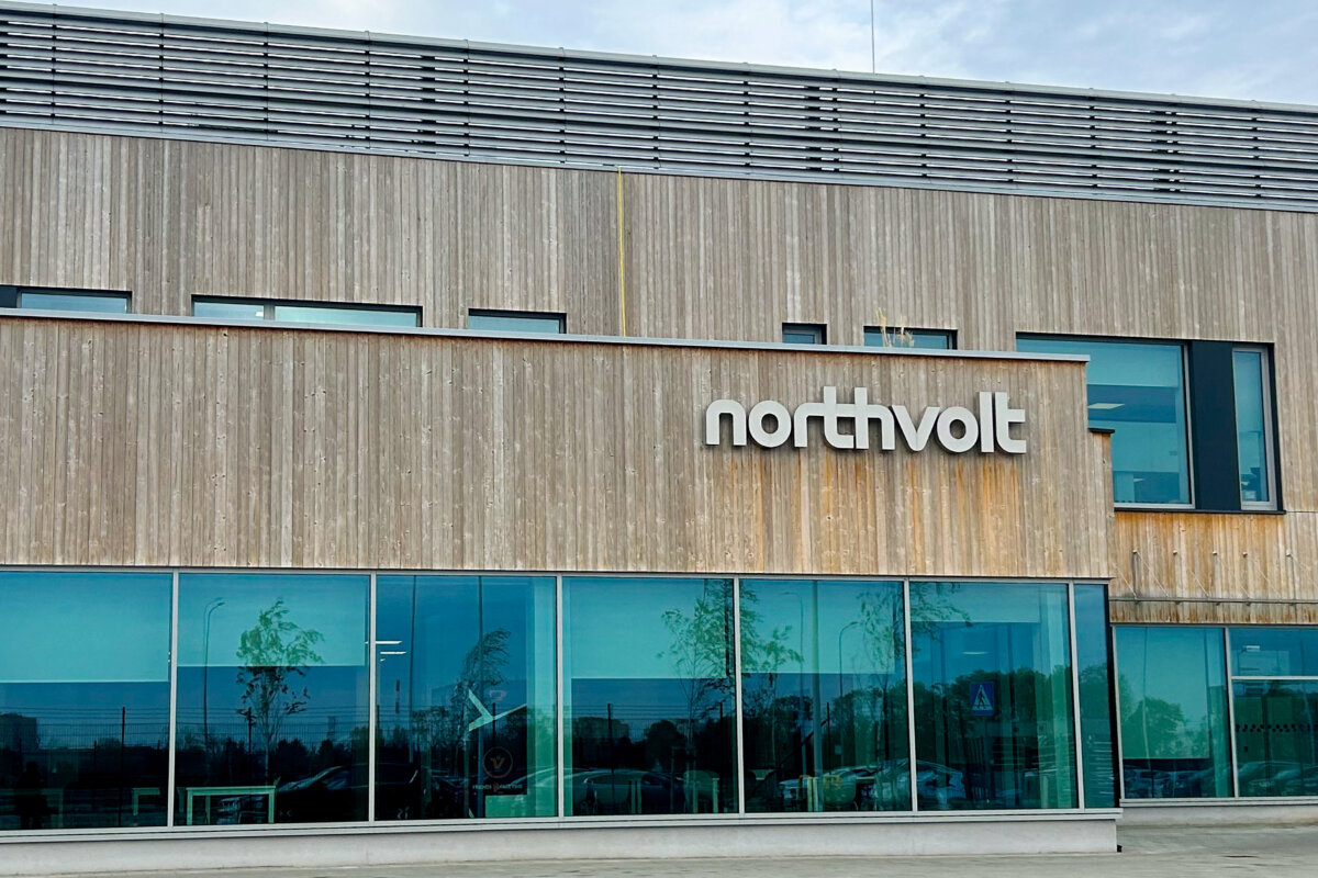 Battery maker Northvolt's energy storage system plant in Gdansk, Poland, on Oct. 21, 2024. (Marie Mannes/Reuters0