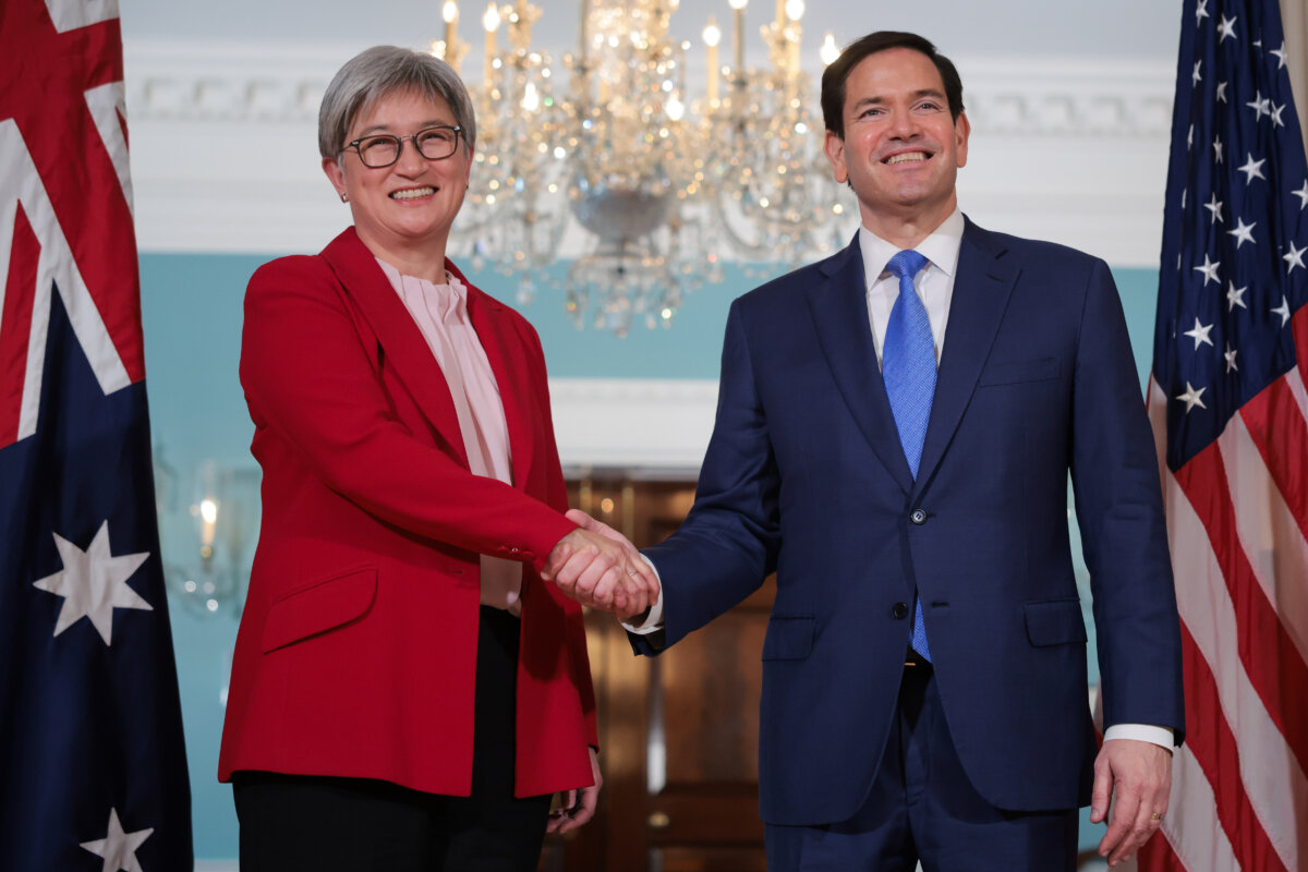 U.S. Secretary of State Marco Rubio (R) meets with Australian Foreign Minister Penny Wong in Washington, D.C., on July 01, 2025. (Kayla Bartkowski/Getty Images)