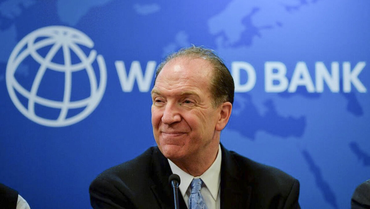 World Bank President David Malpass looks on during a press conference at the World Bank office in New Delhi on October 26, 2019. (Photo by Sajjad Hussain/AFP via Getty Images)