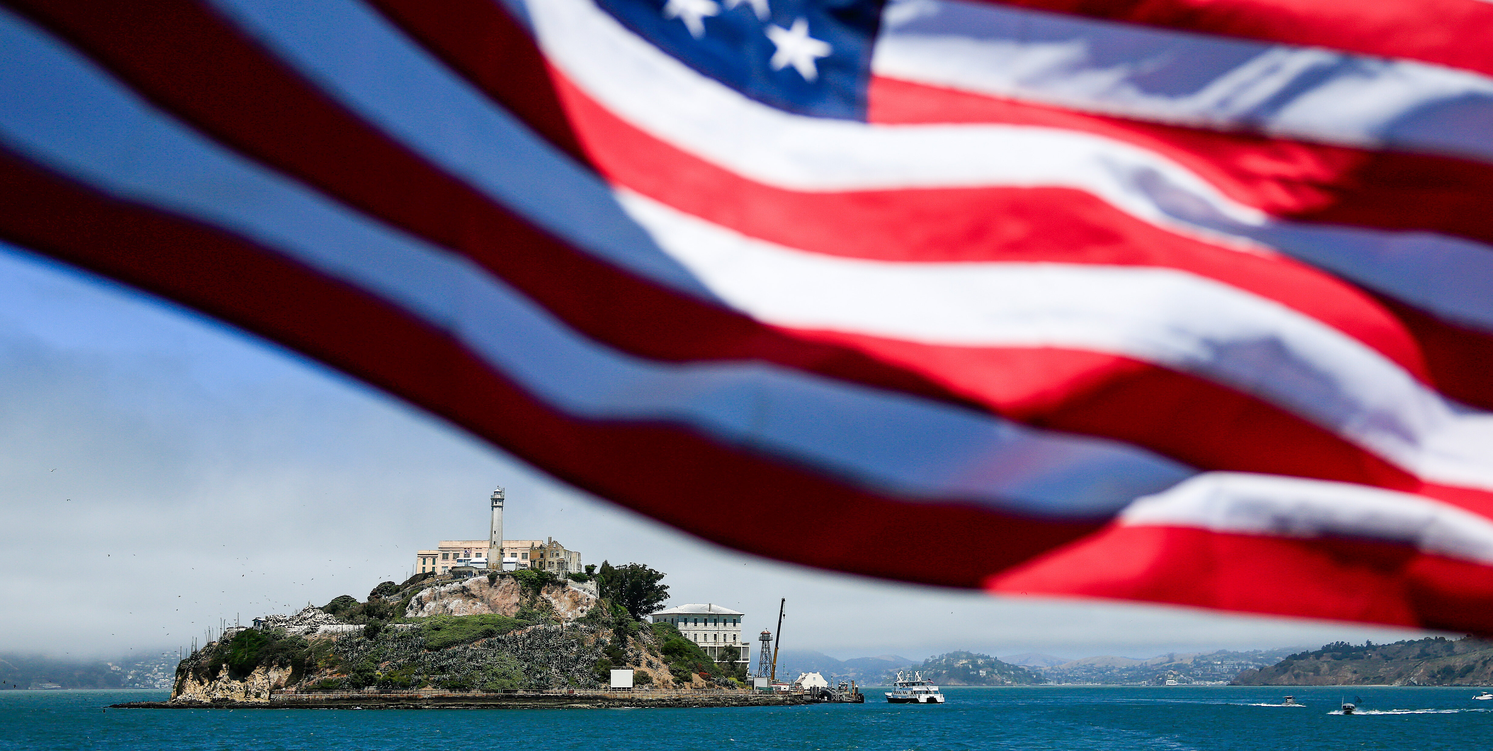 America in Photos: Floods in Texas, the Original Alcatraz, and Independence Day Celebrations
