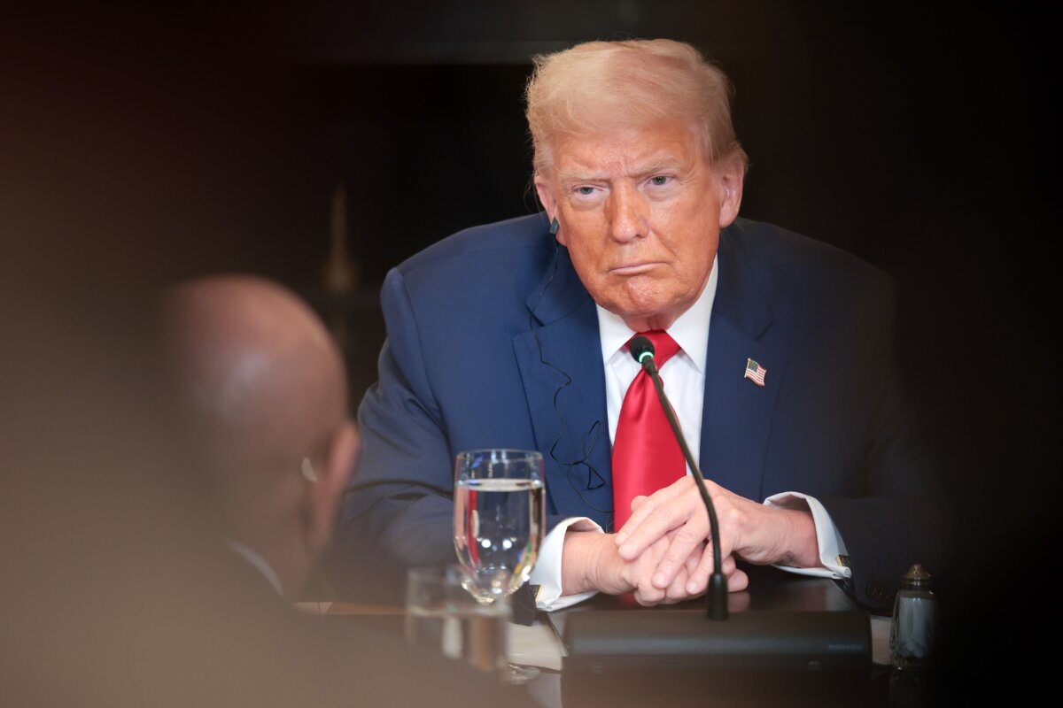 President Donald Trump listens as African Leaders deliver remarks during a multilateral lunch in the State Dining Room of the White House on July 9, 2025. (Win McNamee/Getty Images)