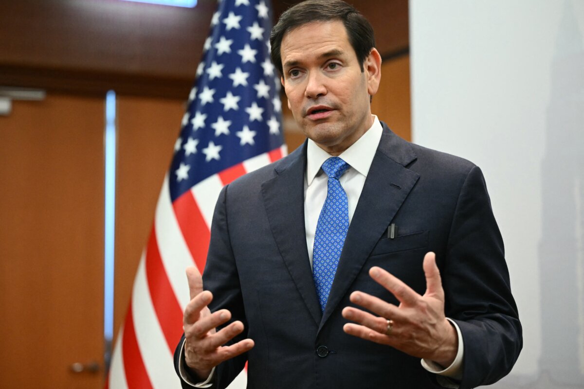 U.S. Secretary of State Marco Rubio gives a media briefing during the ASEAN Foreign Ministers' Meeting at the Convention Center in Kuala Lumpur on July 11, 2025. (Mandel Ngan /POOL/AFP via Getty Images)
