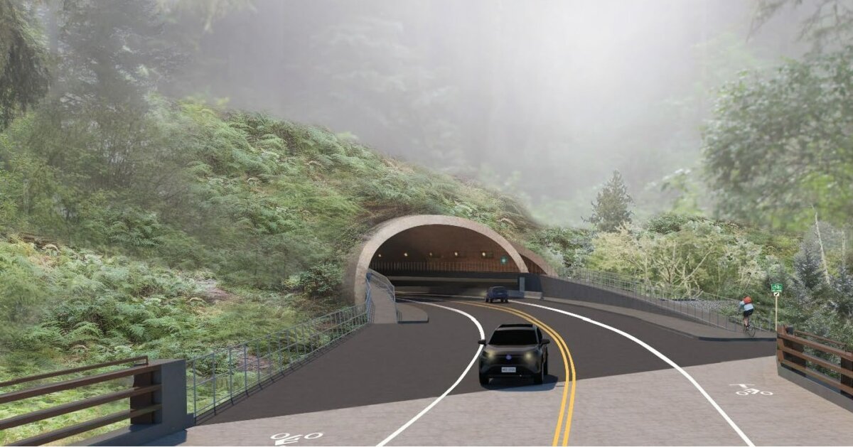 Tunnel rendering of the Last Chance Grade Project in Del Norte County. (Caltrans District 1)