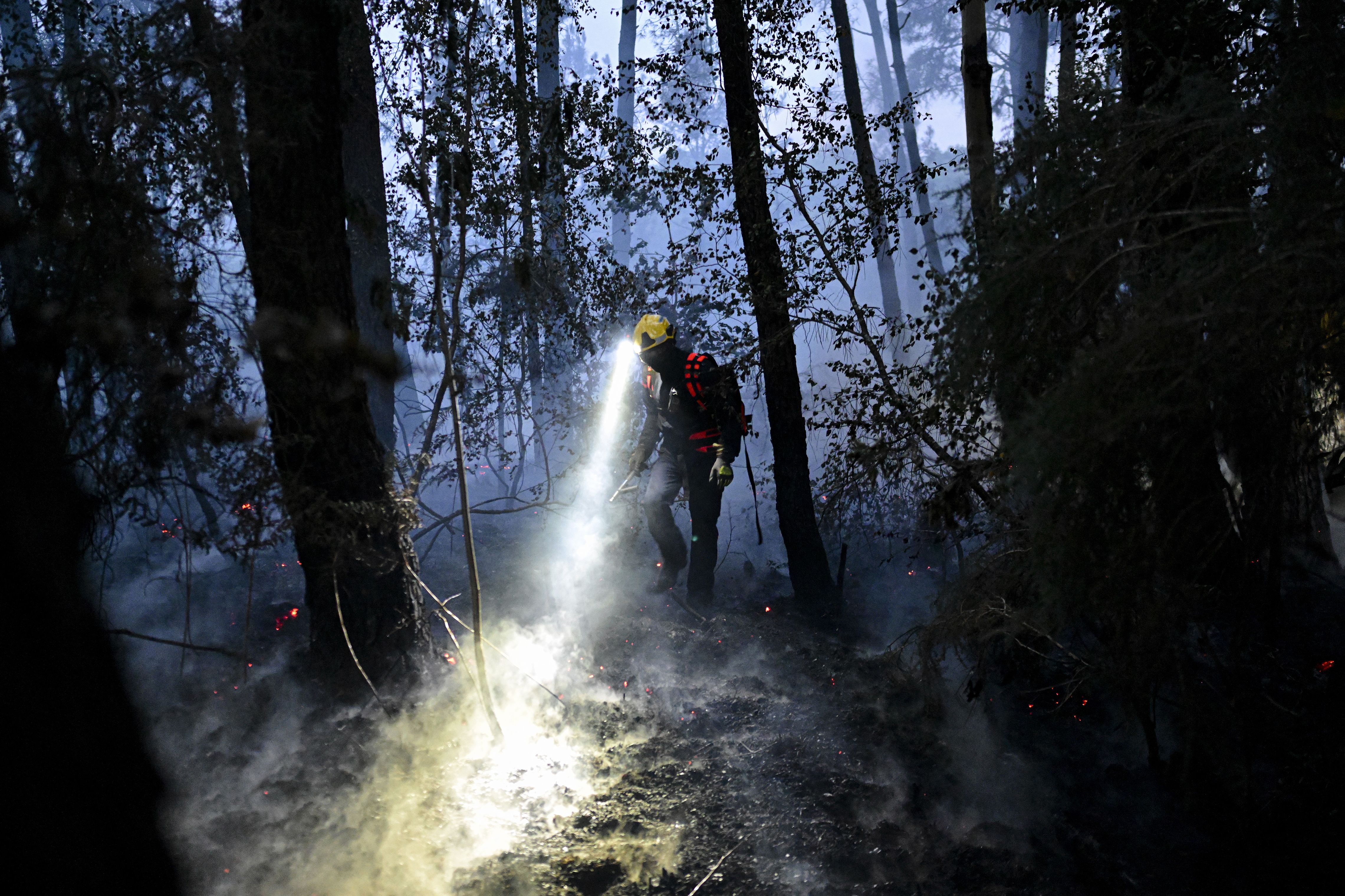 Day in Photos: Fire in France, School Bus Crash, and World Aquatics Championships