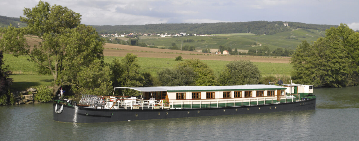 The Nenuphar, one of four barges owned by French Country Waterways, plies the canals of France in luxury. (French Country Waterways)