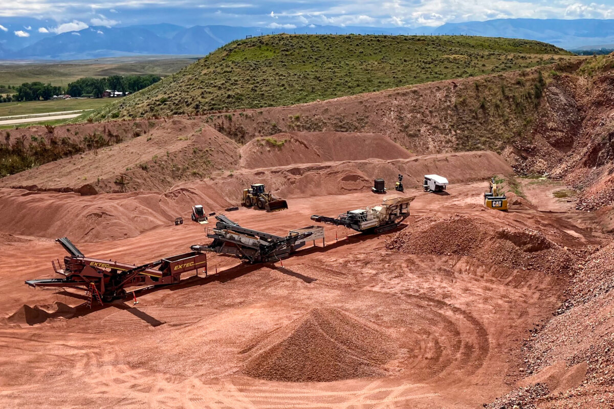 A rare earths mine near Ranchester, Wyo., on July 11, 2025. (John Haughey/The Epoch Times)