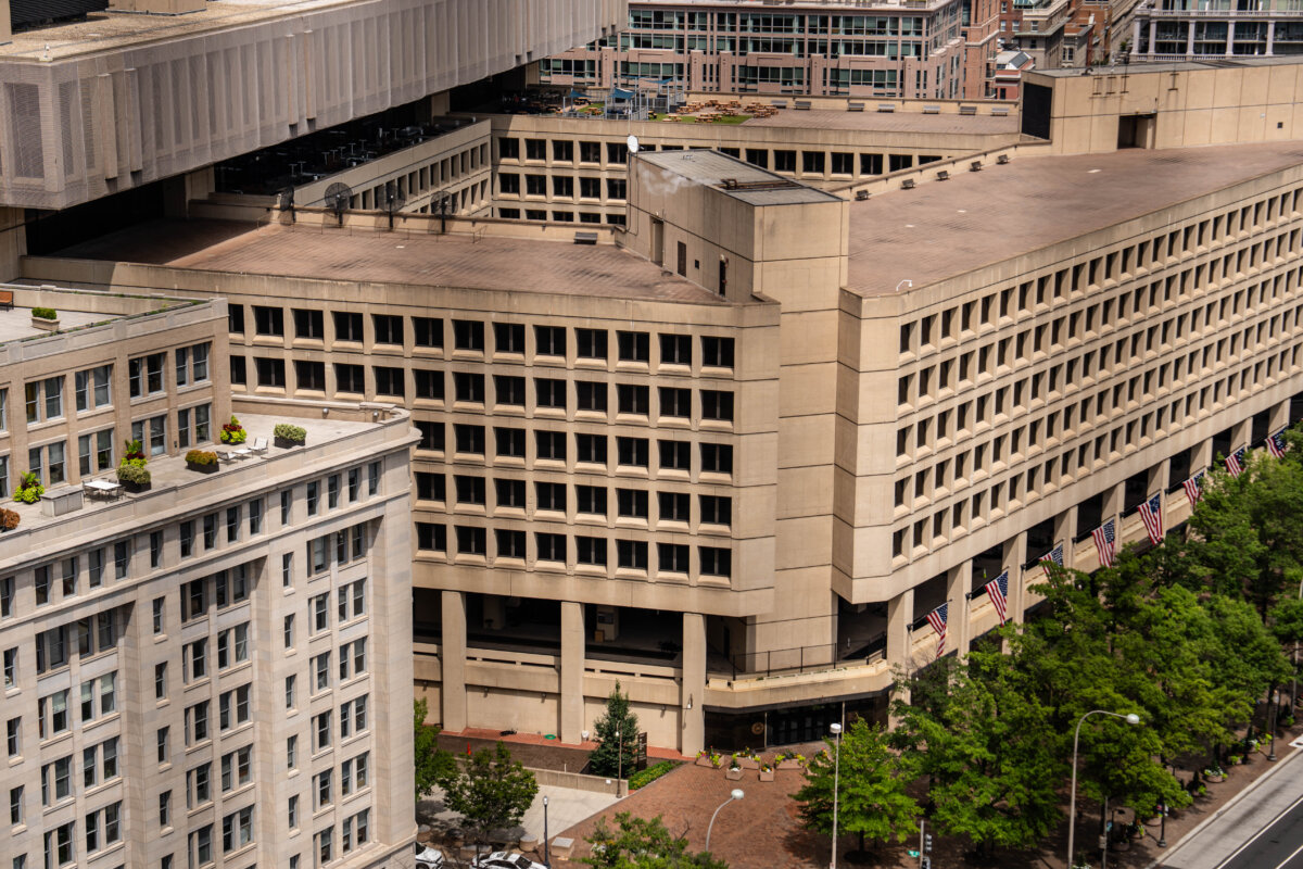 FBI headquarters in Washington on July 21, 2025. (Madalina Kilroy/The Epoch Times)
