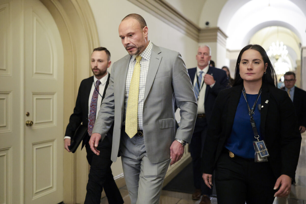 FBI Deputy Director Dan Bongino leaves after meeting with Republican lawmakers at the U.S. Capitol on June 25, 2025. (Kayla Bartkowski/Getty Images)