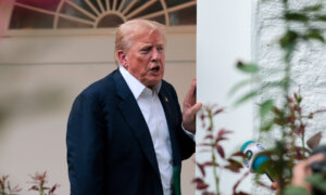 Trump Talks to Press While Departing the White House